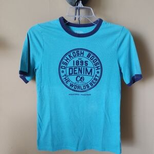 OshKosh B'gosh Teal and Navy Graphic Tee Size 14